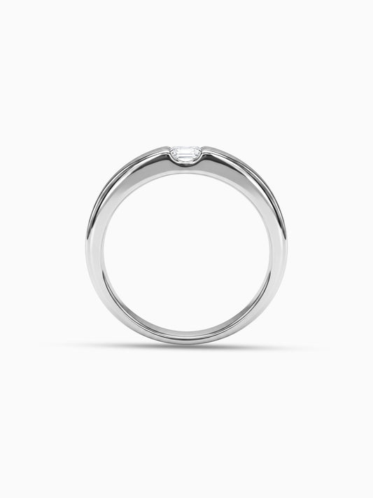 Silver Regal Grid Ring For Him