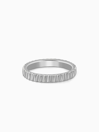 Silver Linear Elegance Ring (Size 12)
