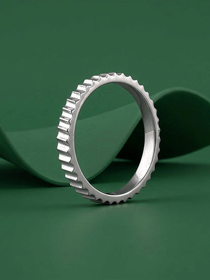 Silver Linear Elegance Ring (Size 12)