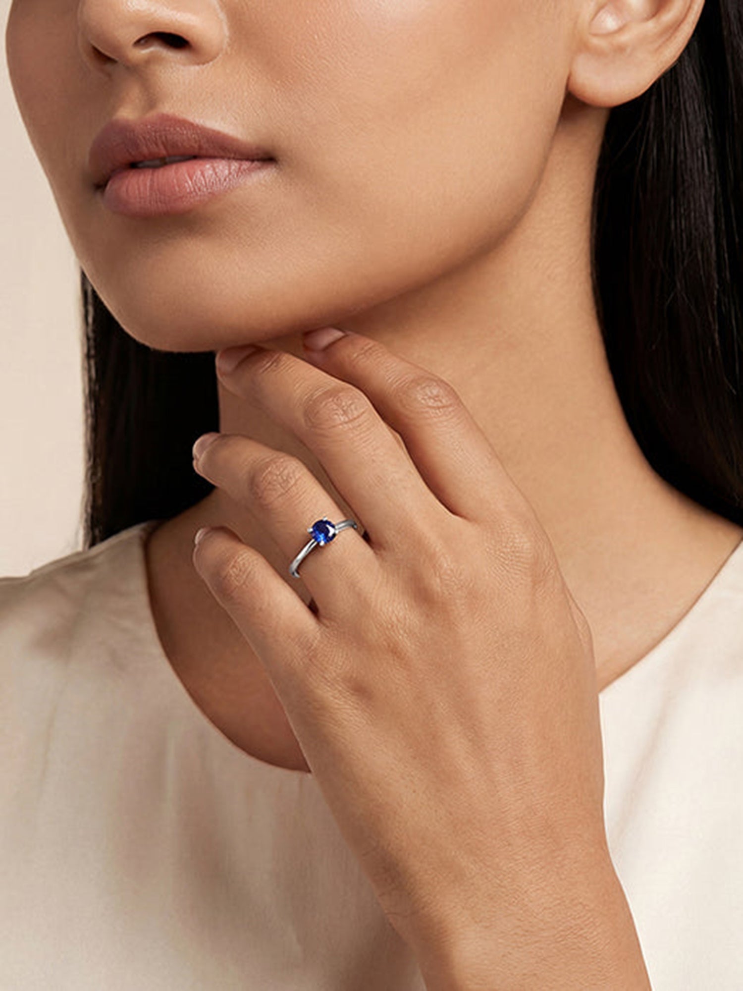 Silver Midnight Azure Ring (Size 12)