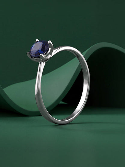 Silver Midnight Azure Ring (Size 12)