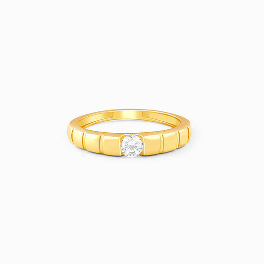 Golden Signature Stone Ring For Him
