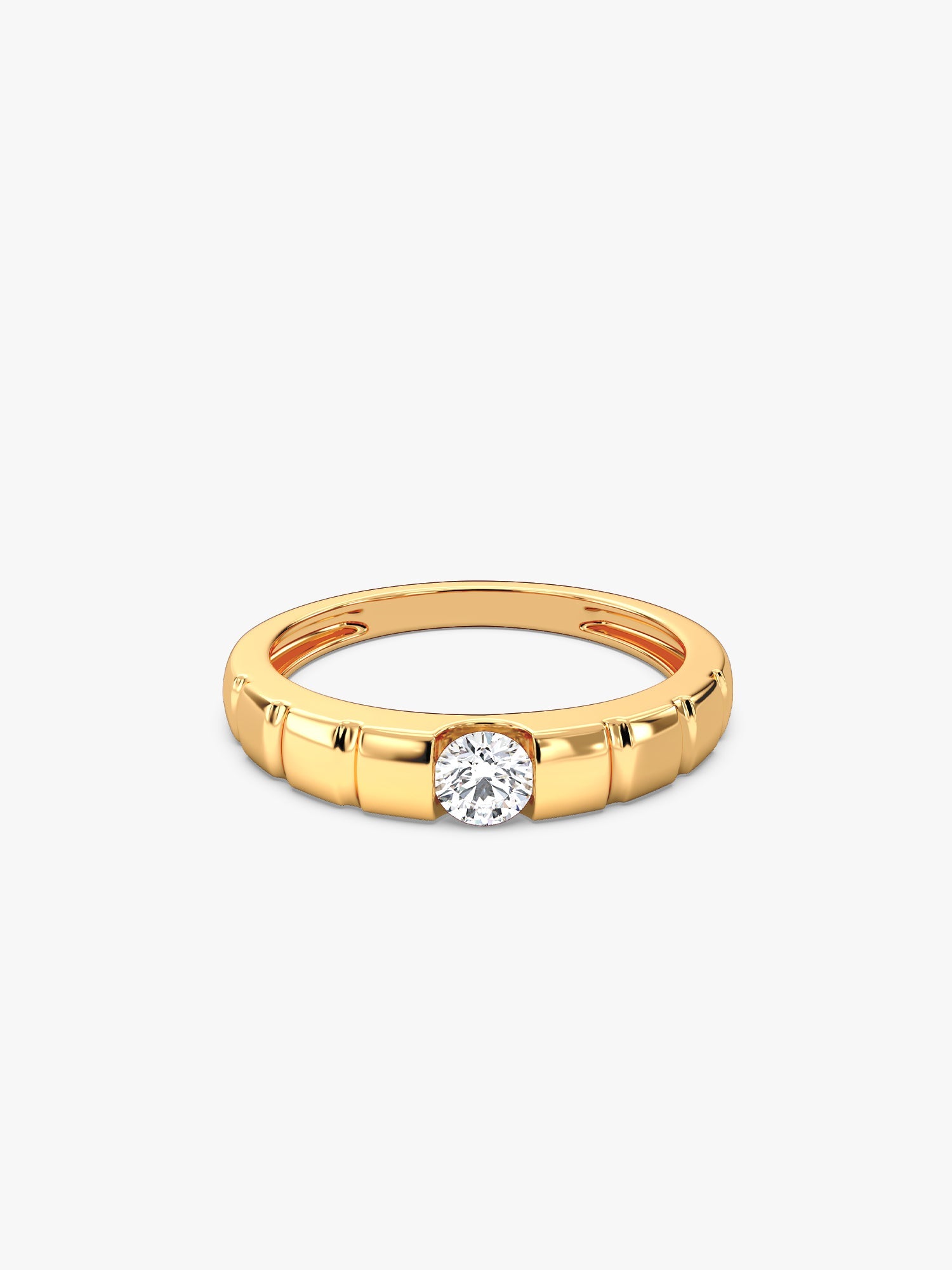 Golden Signature Stone Ring For Him