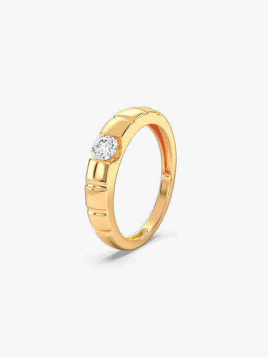 Golden Signature Stone Ring For Him