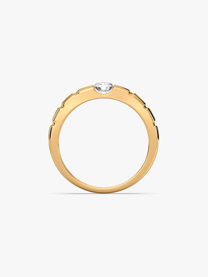 Golden Signature Stone Ring For Him