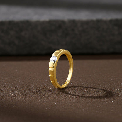 Golden Signature Stone Ring For Him