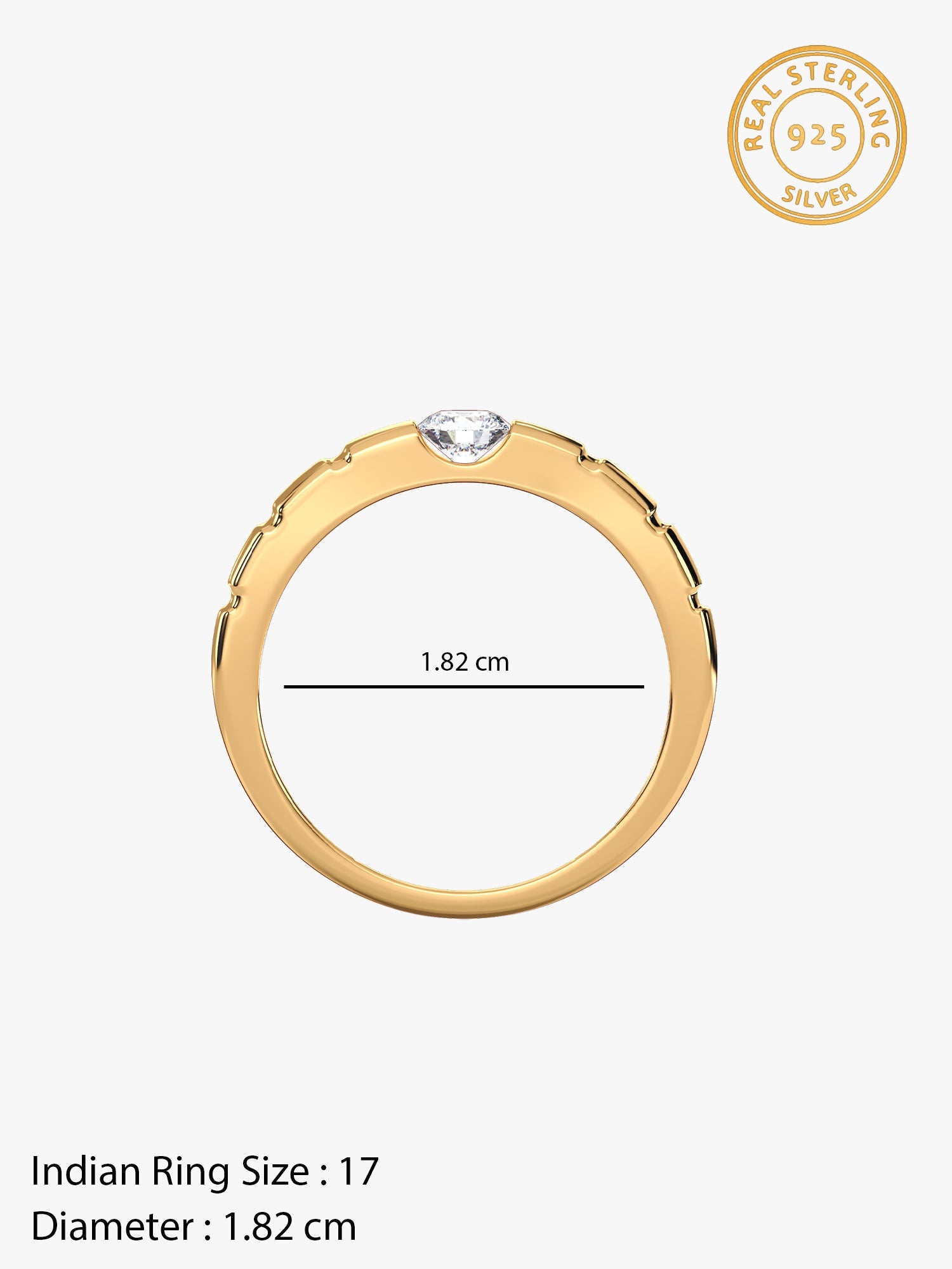 Golden Signature Stone Ring For Him