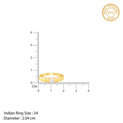 Golden Signature Stone Ring For Him