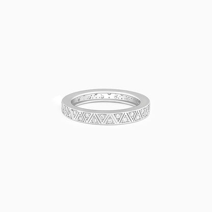 Silver Geometric Triangle Ring For Him