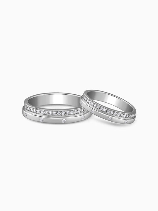 Silver Match Made Couple Band