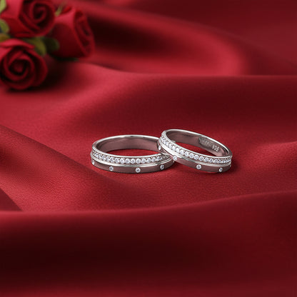Silver Match Made Couple Band
