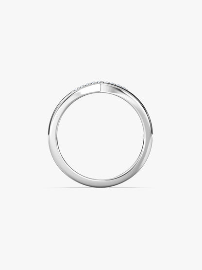 Silver Double Chevron Ring (Size 12)