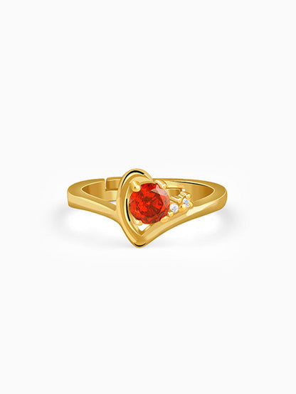 Golden Heartbeat Ring