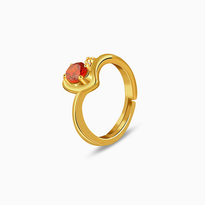 Golden Heartbeat Ring