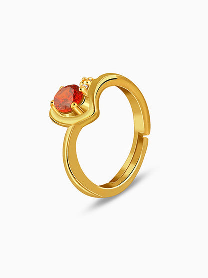 Golden Heartbeat Ring