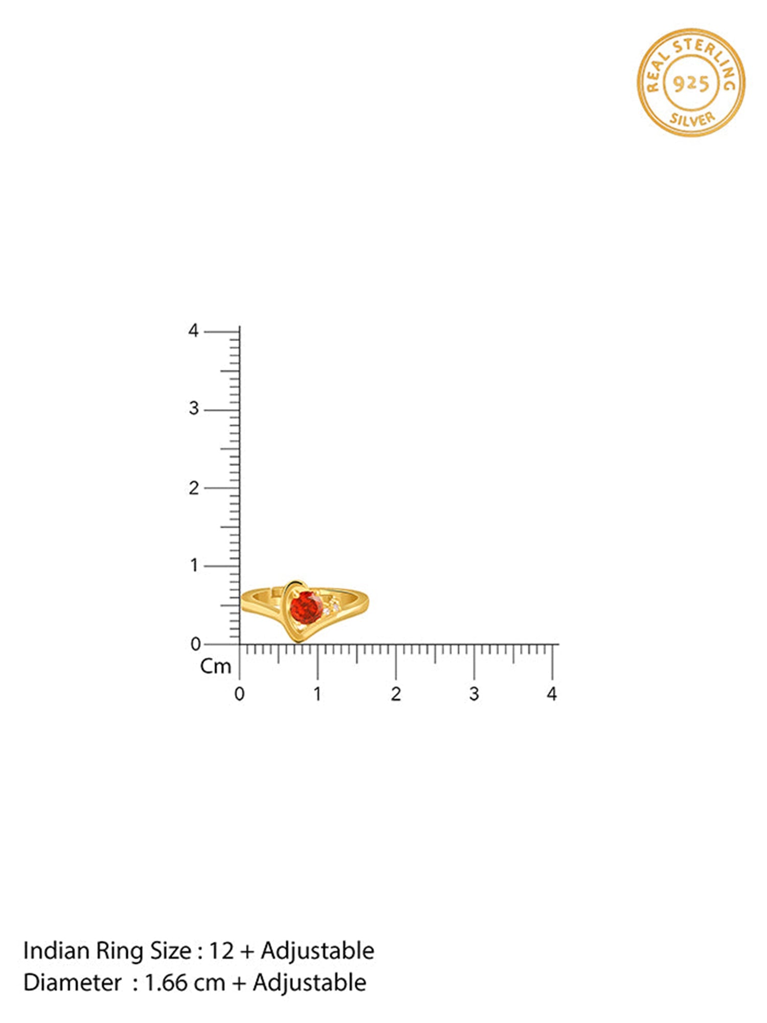 Golden Heartbeat Ring