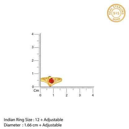 Golden Heartbeat Ring