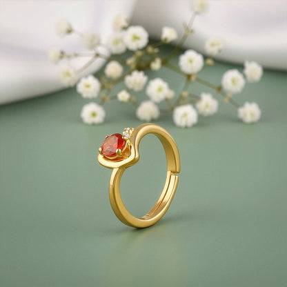 Golden Heartbeat Ring
