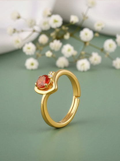 Golden Heartbeat Ring