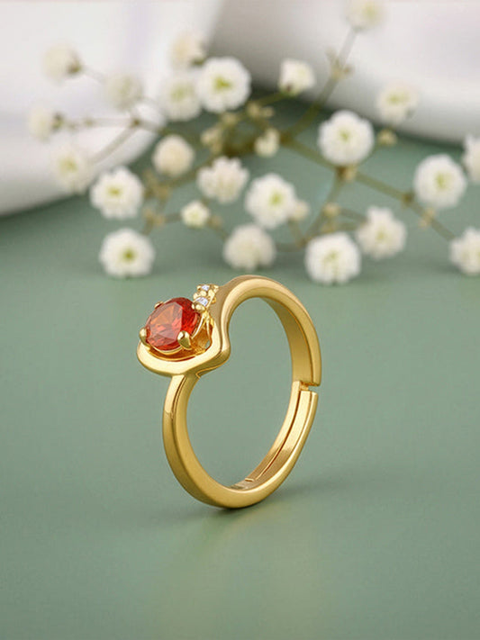 Golden Heartbeat Ring