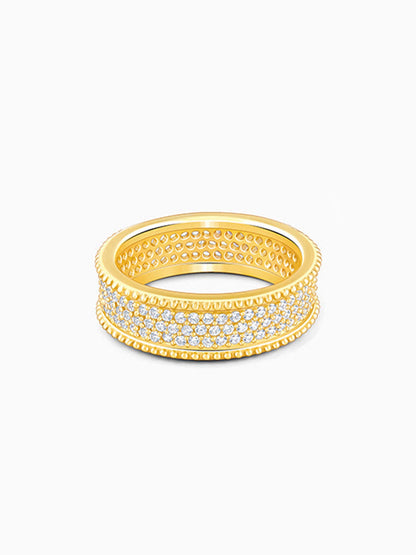 Golden Bold Edge Ring For Him
