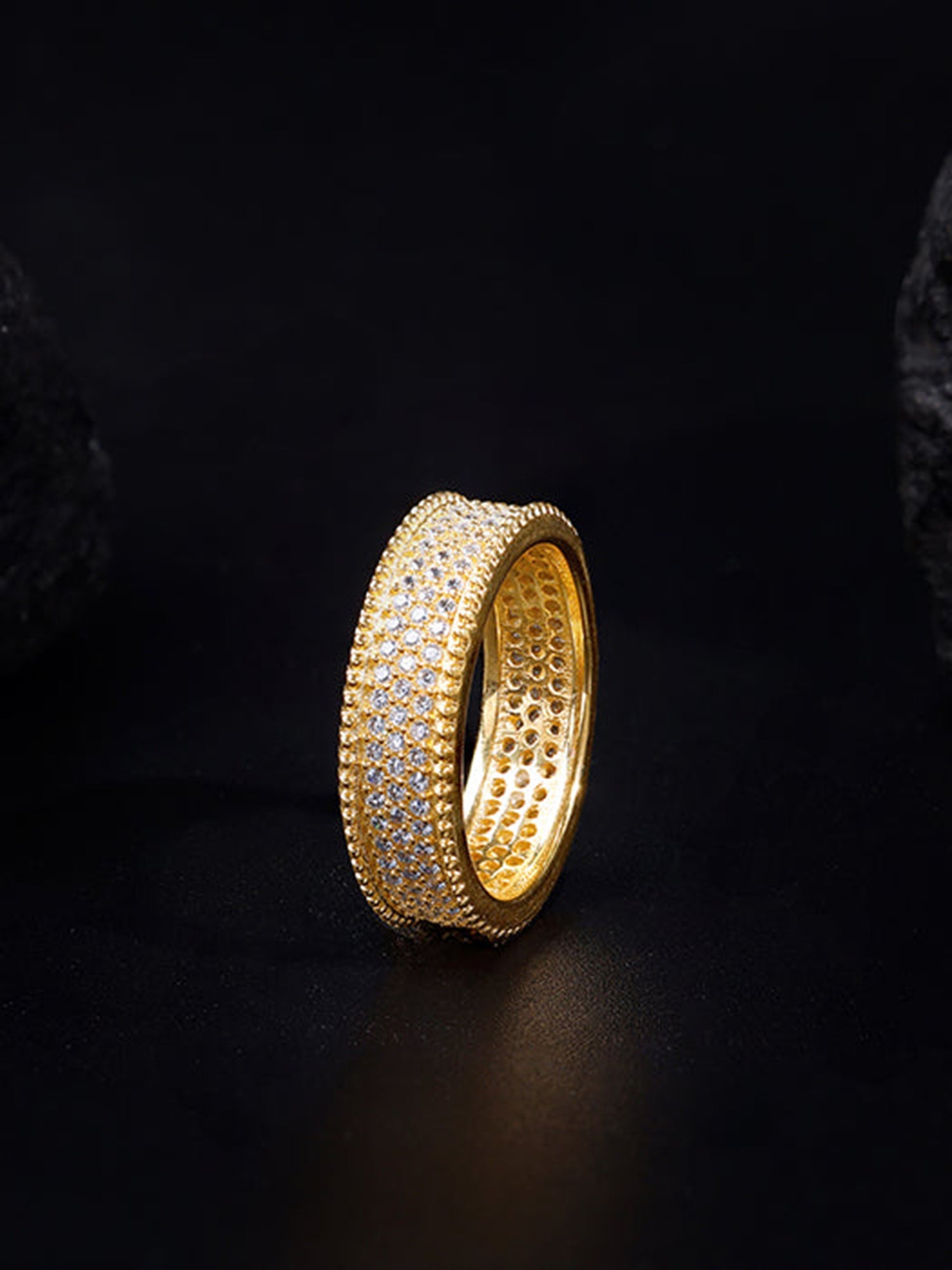 Golden Bold Edge Ring For Him