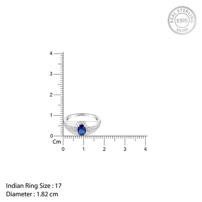 Silver Azure Sentinel Ring For Him
