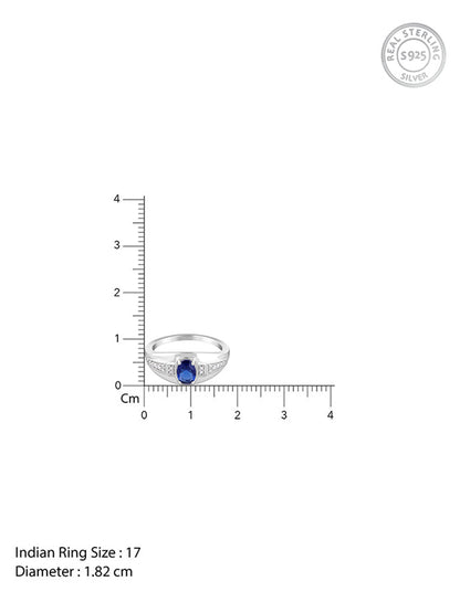 Silver Azure Sentinel Ring For Him