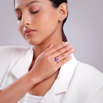 Silver Amethyst Ring