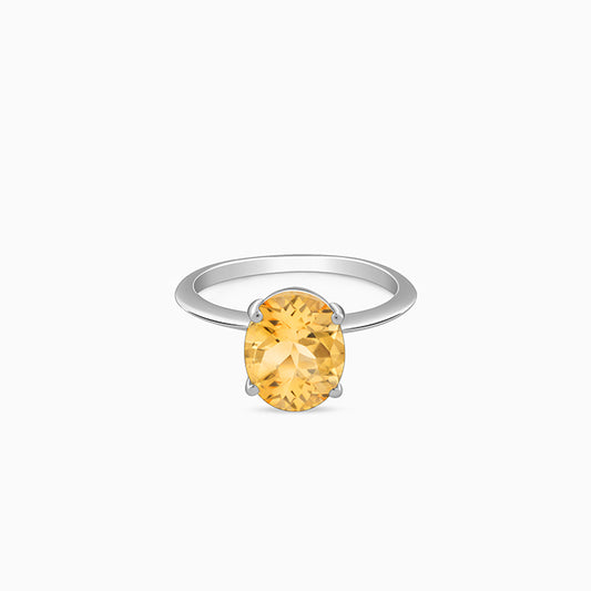 Silver Grace Citrine Ring