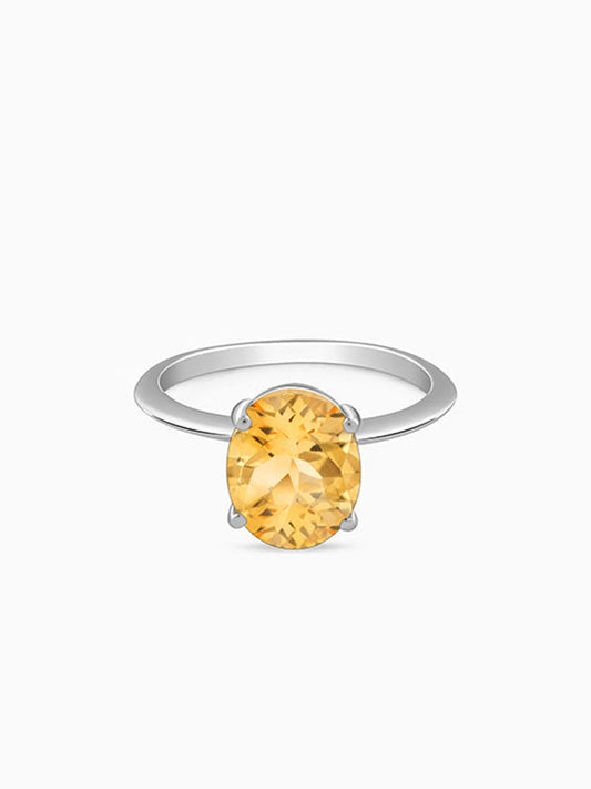 Silver Grace Citrine Ring