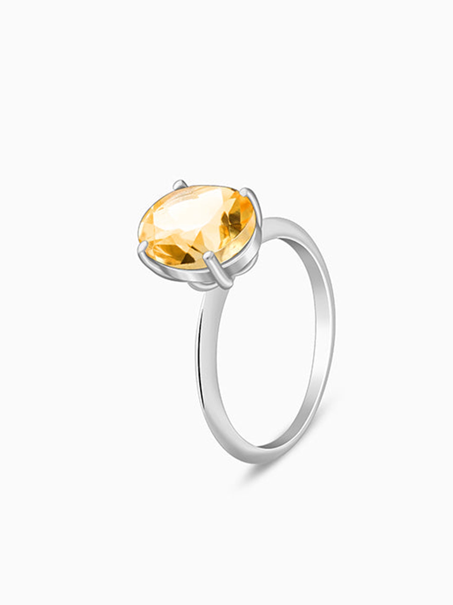 Silver Grace Citrine Ring