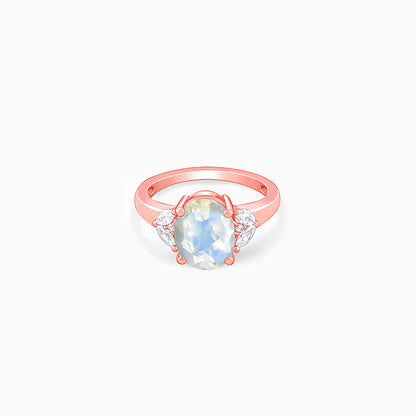 Rose Gold Elegance Moonstone Ring