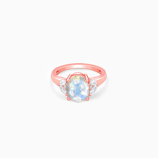 Rose Gold Elegance Moonstone Ring