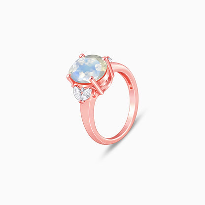 Rose Gold Elegance Moonstone Ring