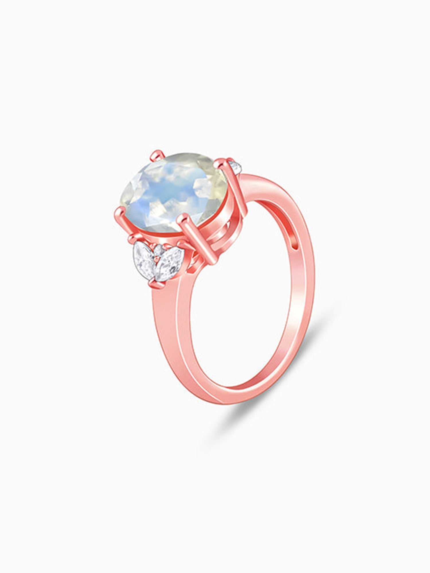 Rose Gold Elegance Moonstone Ring