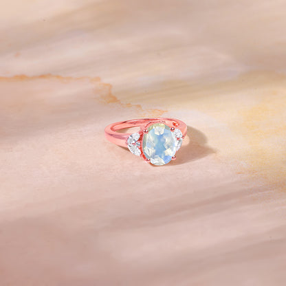 Rose Gold Elegance Moonstone Ring