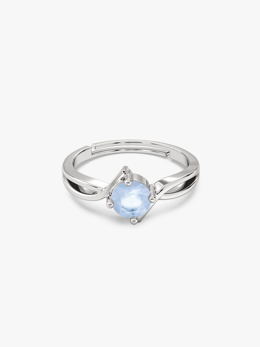 Silver Charm Moonstone Ring