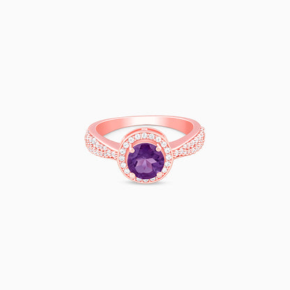 Rose Gold Radiance Amethyst Ring