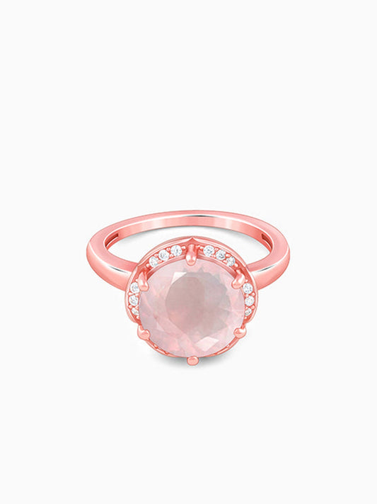 Rose Gold Bloom Rose Quartz Ring