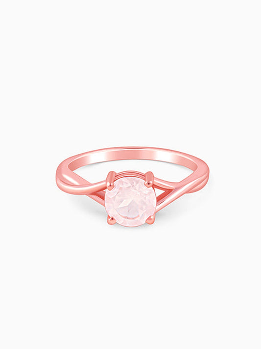 Rose Gold Rose Quartz Ring