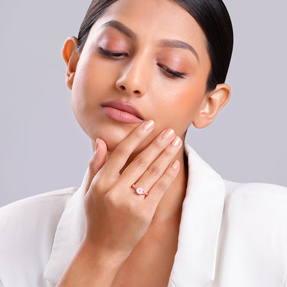 Rose Gold Rose Quartz Ring