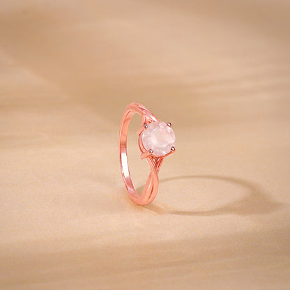 Rose Gold Rose Quartz Ring