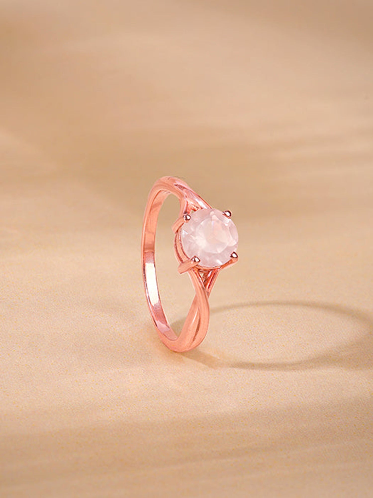Rose Gold Rose Quartz Ring