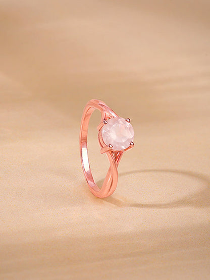 Rose Gold Rose Quartz Ring