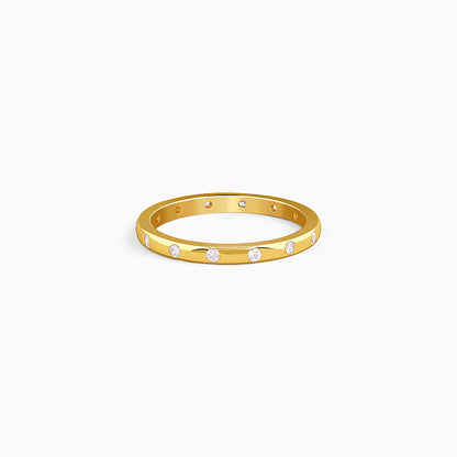 Golden Flush Setting Ring