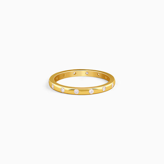 Golden Flush Setting Ring