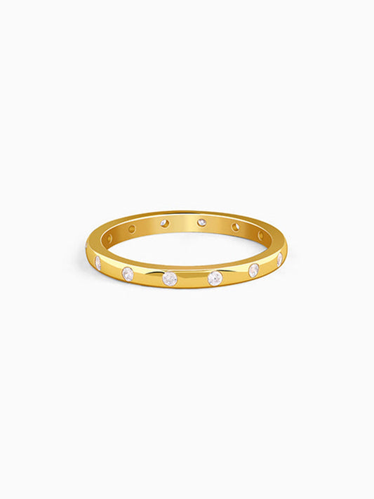 Golden Flush Setting Ring