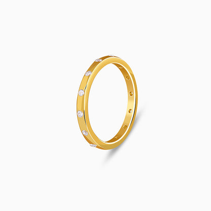 Golden Flush Setting Ring