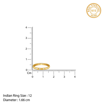 Golden Flush Setting Ring
